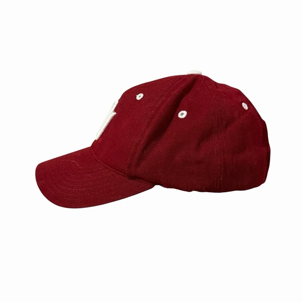 Vintage 90s PUMA Oklahoma Sooners Hat Retro Disco Logo Crimson Strapback Cap